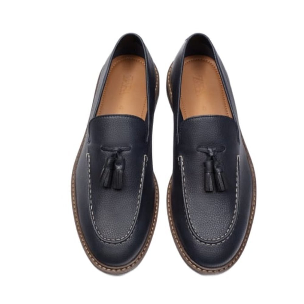 ZARA SPORTY MOCCASINS NAVY BLUE | 2615/920